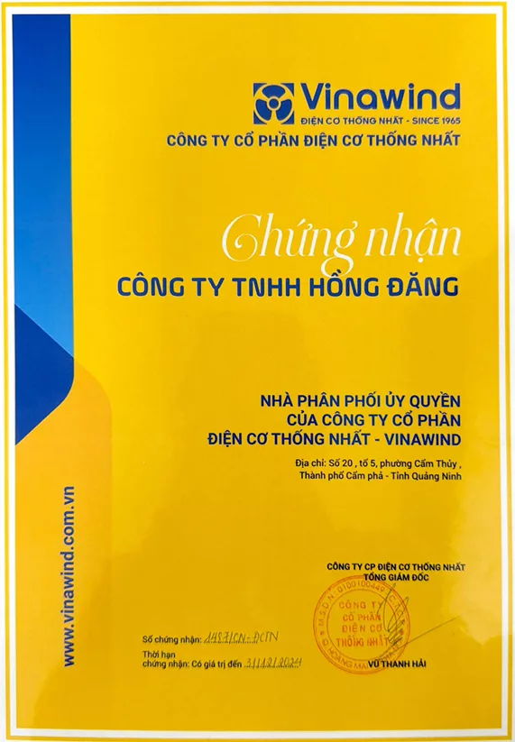 Hồng Đăng - Nhà phân phối quạt Vinawind tại Quảng Ninh uy tín