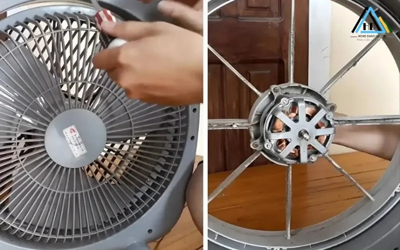 Cách tháo quạt kiểu hộp